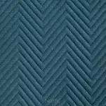 Narzuta jednokolorowa 220x240 LEN 3 niebieska pikowana w gęstą jodełkę imitująca len - 4