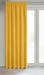 Zasłona na taśmie 140x175 RITA jednokolorowa musztardowa z miękkiej tkaniny - 9