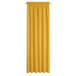 Zasłona na taśmie 140x175 RITA jednokolorowa musztardowa z miękkiej tkaniny - 8