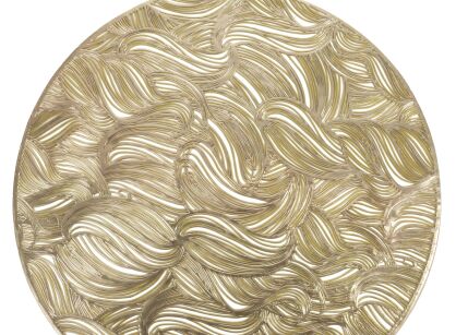 Podkładka dekoracyjna fi 38 WIKI złota okrągła z ażurowym wzorem fali