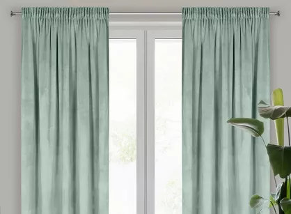 Zasłona na taśmie 140x270 ROSA welwetowa jasna mięta Design 91