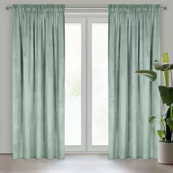 Zasłona gotowa na taśmie 140x270 ROSA welwetowa jasna mięta Design 91