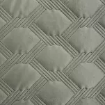 Narzuta welwetowa 200x220 SOFIA 5 srebrna pikowana hot press w geometryczny wzór - 4