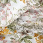 Pościel bawełniana 140x200 PAULA biała z wzorem kwiatów polnych z kolekcji Classic Family - 3