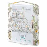 Pościel bawełniana 140x200 PAULA biała z wzorem kwiatów polnych z kolekcji Classic Family - 5