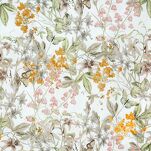 Pościel bawełniana 140x200 PAULA biała z wzorem kwiatów polnych z kolekcji Classic Family - 2