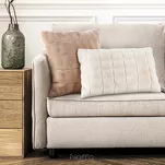 Poszewka futrzana 45x45 RABID bordowa jednokolorowa w drobne prostokąty - 4