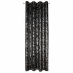 Zasłona na przelotkach 140x250 ELISE zaciemniająca typu dimout czarna z marmurkowym srebrnym nadrukiem - 9