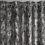 Zasłona na przelotkach 140x250 ELISE zaciemniająca typu dimout czarna z marmurkowym srebrnym nadrukiem - 4