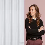Firana na przelotkach 135x270 ARLETA biała z szyfonu z delikatnym połyskiem - 9