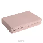 Prześcieradło z bawełny jersey 3 z gumką pudrowe 160x200 - 5