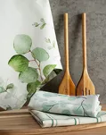 Komplet ścierek kuchennych 3x50x75 OLIVE oliwkowe w różne wzory z bawełny - 2