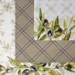 Komplet ścierek kuchennych 3x50x75 OLIVE oliwkowe w różne wzory z bawełny - 5