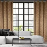 Zasłona na przelotkach 140x250 KORNELIA welwetowa miodowa złocisty marmurkowy nadruk - 7