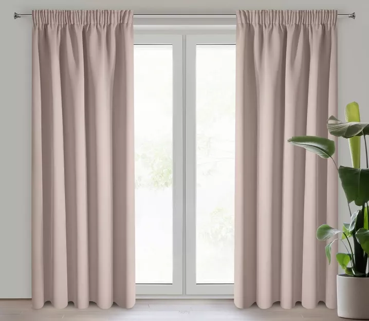 Zasłona na taśmie 135x270 PARISA zaciemniająca pudrowa jednokolorowa Design 91
