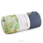 Narzuta pikowana 200x220 ROMMY biała z zielonym fioletowym nadrukiem egzotycznych liści i kwiatów Design 91 - 2