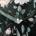 Pościel bawełniana 160x200 ROSITA 1 czarna szałwiowa z wzorem róż z kolekcji Classic - 6