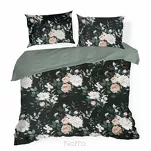 Pościel bawełniana 160x200 ROSITA 1 czarna szałwiowa z wzorem róż z kolekcji Classic - 2