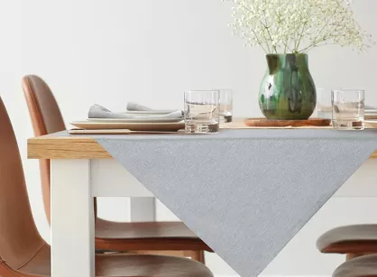 Nakładka świąteczna 85x85 FLASH 4 srebrna gładka z wplecioną nicią srebrną