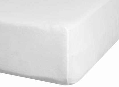 Prześcieradło z satyny bawełnianej z gumką NOVA 3 białe 180x200