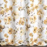 Zasłona na przelotkach 140x250 CAREN zaciemniająca biała z beżowym kwiatowym nadrukiem - 8