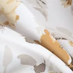 Zasłona na przelotkach 140x250 CAREN zaciemniająca biała z beżowym kwiatowym nadrukiem - 9