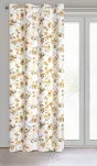Zasłona na przelotkach 140x250 CAREN zaciemniająca biała z beżowym kwiatowym nadrukiem - 6