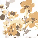 Zasłona na przelotkach 140x250 CAREN zaciemniająca biała z beżowym kwiatowym nadrukiem - 2