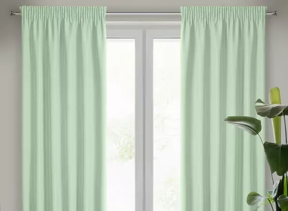 Zasłona na taśmie 140x270 RITA jednokolorowa szałwiowa z miękkiej tkaniny