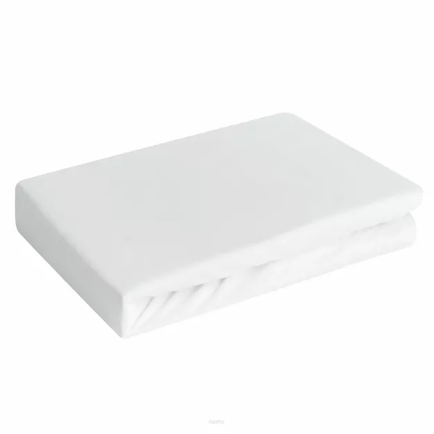 Prześcieradło z bawełny jersey 3 z gumką białe 220x200