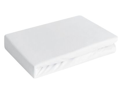 Prześcieradło z bawełny jersey 3 z gumką białe 220x200