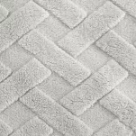 Koc na fotel 70x160 CARO srebrny puszysty typu flano z wytłaczanym wzorem Design 91 - 4