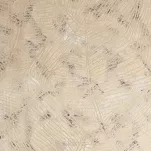 Zasłona na taśmie 135x270 TULIA welwetowa beżowa z szampańskim wzorem wyrazistych liści - 2