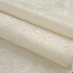 Obrus 140x220 ISLA kremowy z żakardowym wzorem liści bananowca - 6