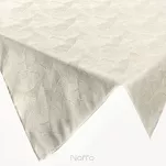 Obrus 140x220 ISLA kremowy z żakardowym wzorem liści bananowca - 4