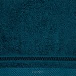 Ręcznik 100x150 ABBIE turkusowy  z żakardową błyszczącą bordiurą w pasy z delikatną krateczką 500 g/m2 - 3