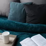 Poszewka welwetowa 45x45 MILO ciemna mięta strukturalna - 5