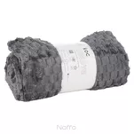 Koc na fotel 70x160 CINDY 6 stalowy puszysty w drobny wzór Design 91 - 6