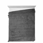 Koc na fotel 70x160 CINDY 6 stalowy puszysty w drobny wzór Design 91 - 6
