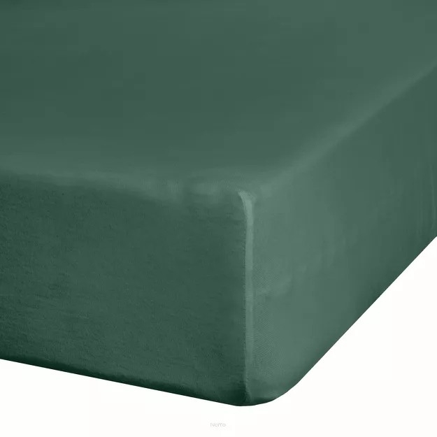Prześcieradło z bawełny jersey 3 z gumką ciemna zieleń 220x200