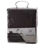 Narzuta welwetowa 170x210 LUIZ 4 czarna pikowana we wzór liści palmy Design 91 - 2