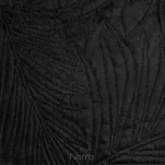 Narzuta welwetowa 170x210 LUIZ 4 czarna pikowana we wzór liści palmy Design 91 - 5