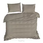 Pościel satynowa 180x200 NOVA 3 jednokolorowa gładka kawowa - 3