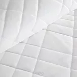 Narzuta welwetowa 170x210 RIA 6 biała przeszywana grubą nicią zdobiona wzorem geometrycznym - 5