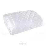 Narzuta welwetowa 170x210 RIA 6 biała przeszywana grubą nicią zdobiona wzorem geometrycznym - 2