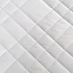 Narzuta welwetowa 170x210 RIA 6 biała przeszywana grubą nicią zdobiona wzorem geometrycznym - 3