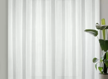 Firana gotowa na przelotkach 300x250 LUCY biała z gładkiego woalu