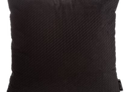 Poszewka welwetowa 40x40 jednokolorowa ELIZA czarna z drobnym wzorkiem