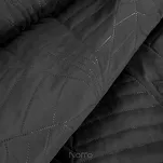 Narzuta 170x210 BONI 6 czarna pikowana z mikrofibry botaniczny wzór liści - 6