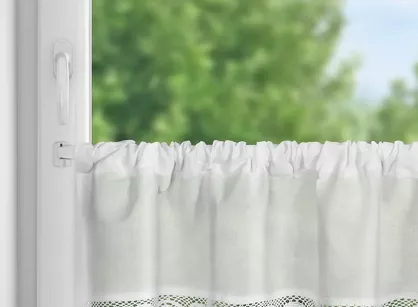 Zazdrostka w tunelu 150x30 VINCE biała zdobiona koronką